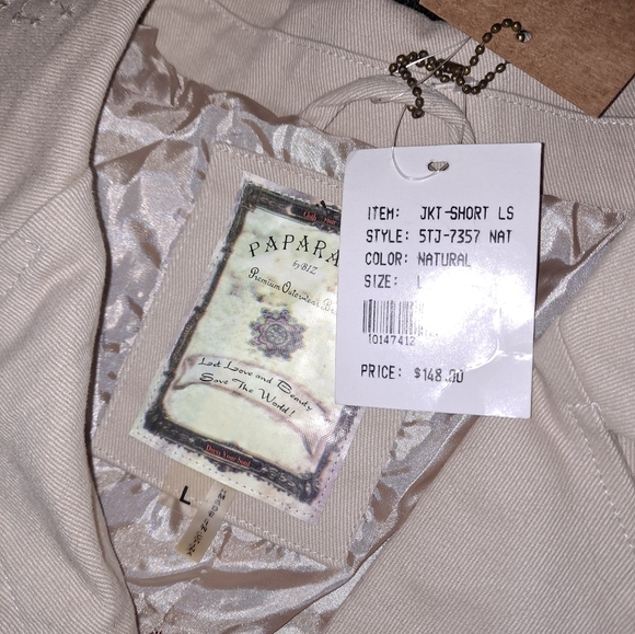 NWT PAPARAZZI Jean Jacket sz M L - Picture 5 of 11